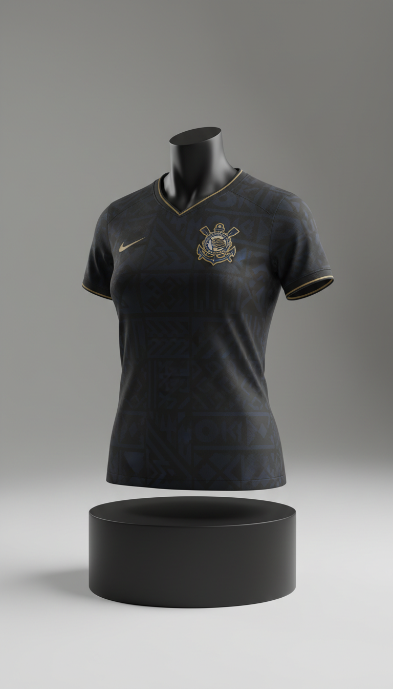 Kit Corinthians feminino herança preta