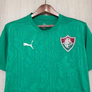 Camisa Fluminense 26/27 Treino Verde Masculina (Puma) - Detalhe frontal e gola