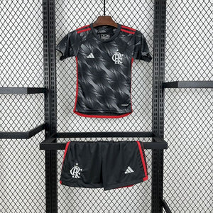 Kit Infantil Flamengo Third 24/25 s/n° Torcedor Adidas Cinza