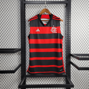 Regata do Flamengo Home 24/25 s/n° Torcedor Adidas Masculina Vermelho+Preto